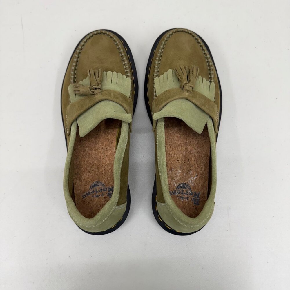 Dr Martens Adrian Green Slip On Tassel Loafers Shoes Mens size 9 Womens 10 - Picture 4 of 8